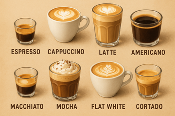 ¿Cuáles son los 4 tipos de café?