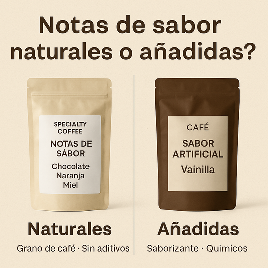 ¿Las notas de sabor en las bolsas de café están añadidas artificialmente?