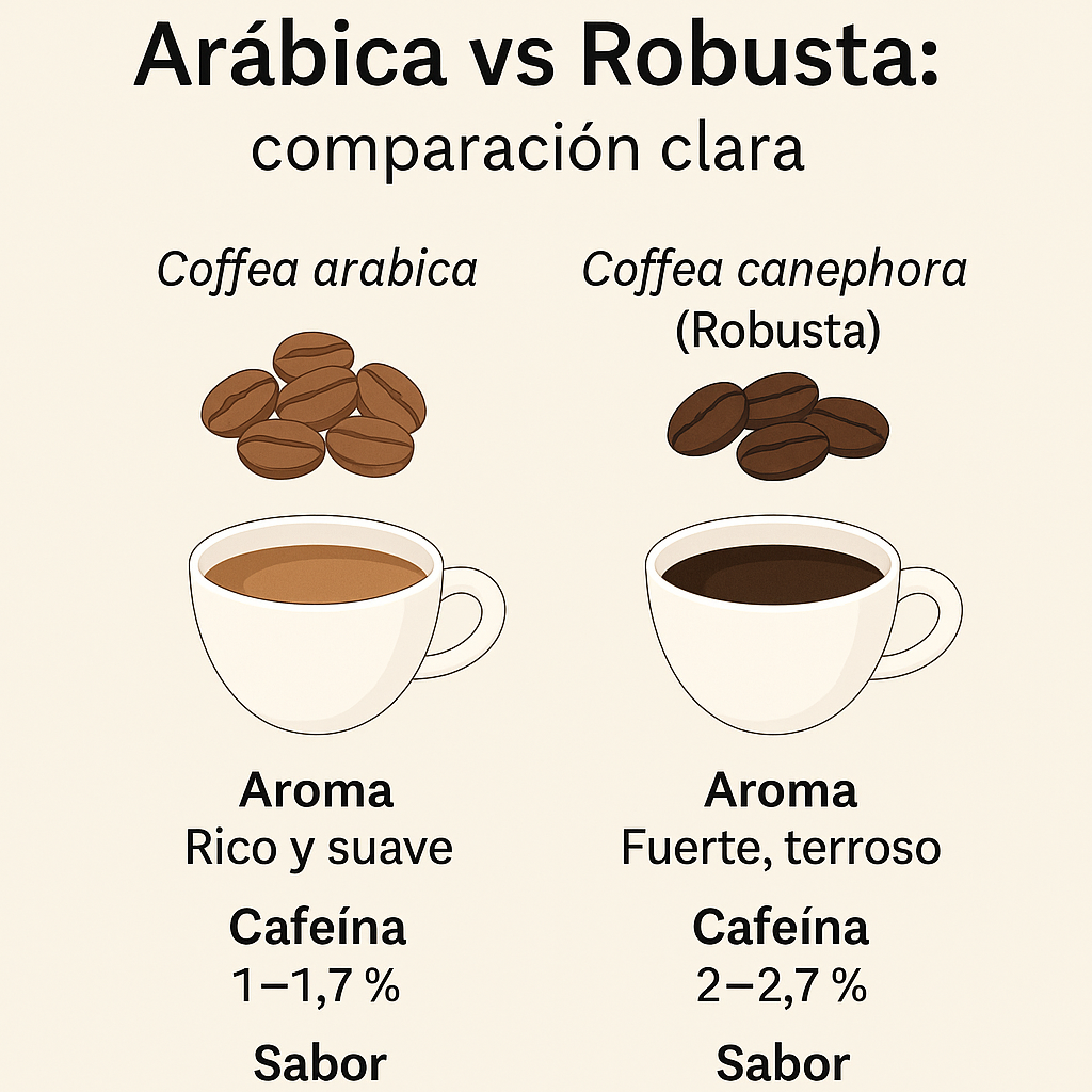 ¿Qué diferencia real hay entre café arábica y robusta?